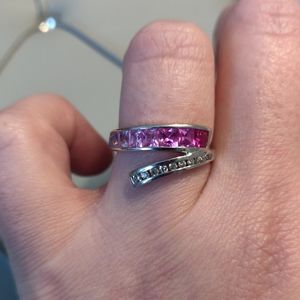 Jared's Pink Sapphires, Diamonds, White Gold Ring RESERVED
